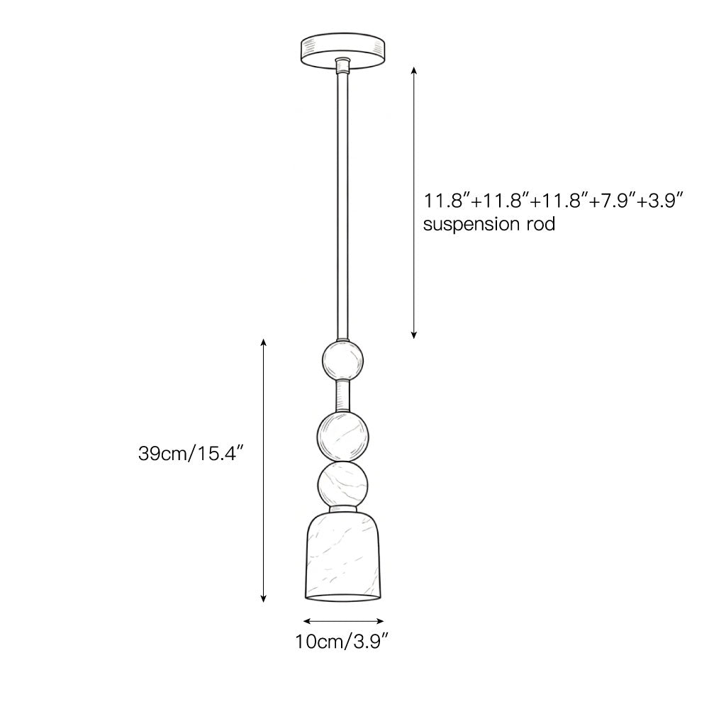 Elmis Alabaster Pendant Lamp