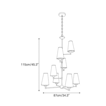 Tiered Tapered Chandelier