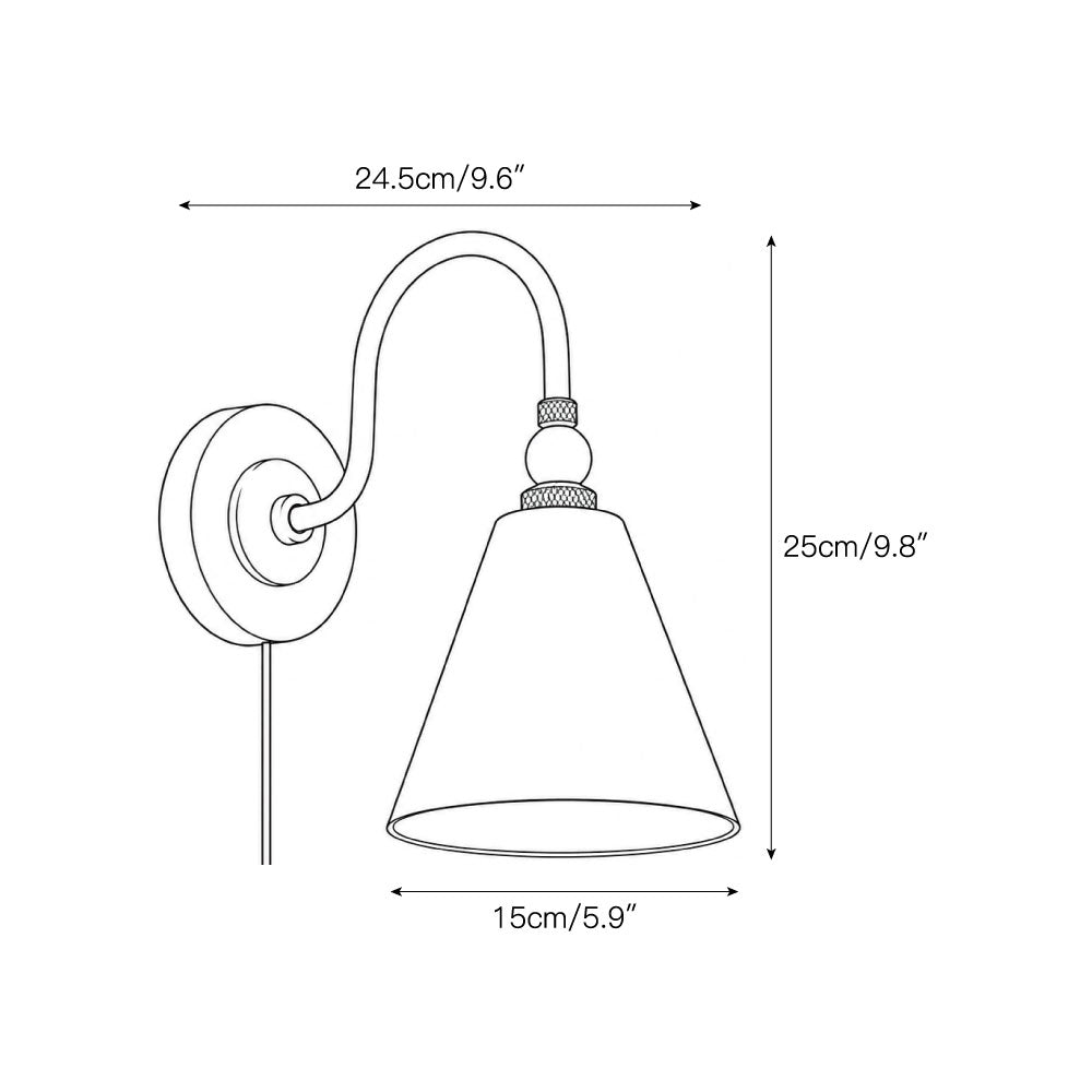 Stanmere Brass Plug-in Wall Sconce