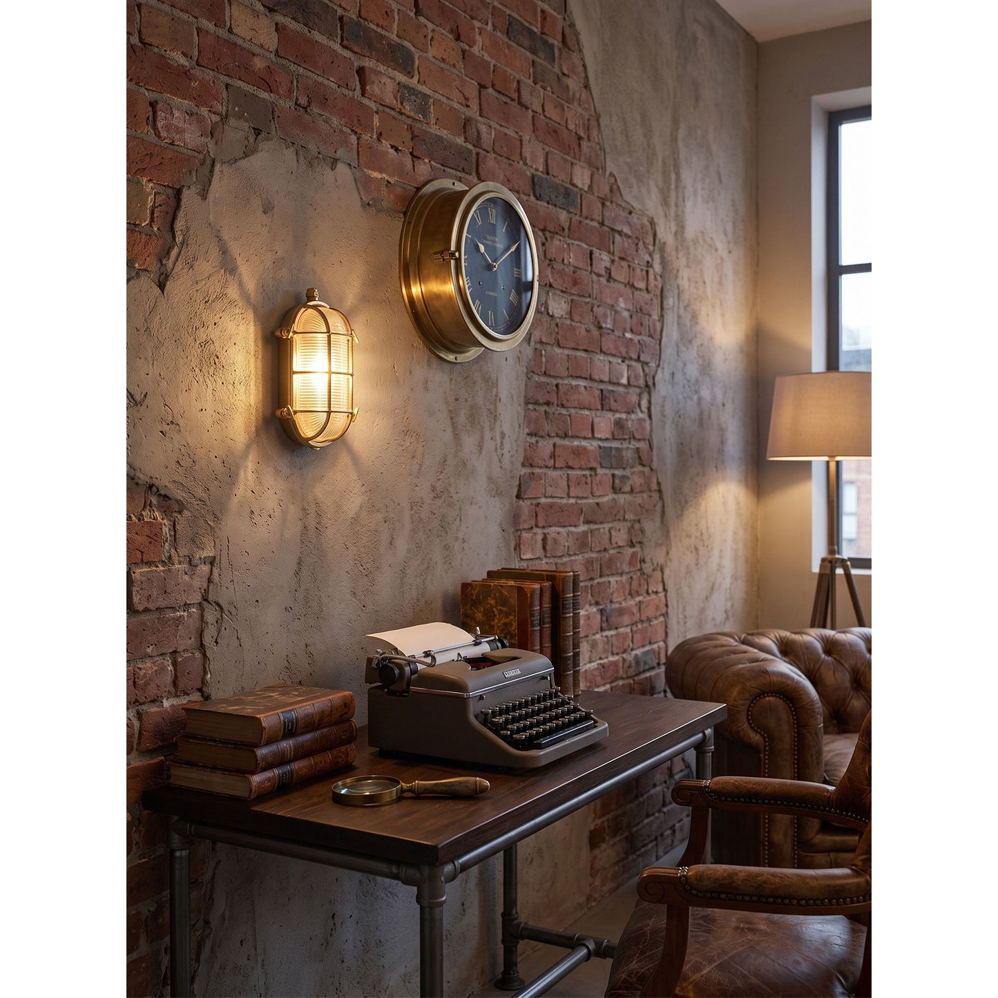 Ilex Brass Bunker Sconce