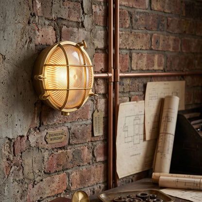 Ilex Brass Bunker Sconce