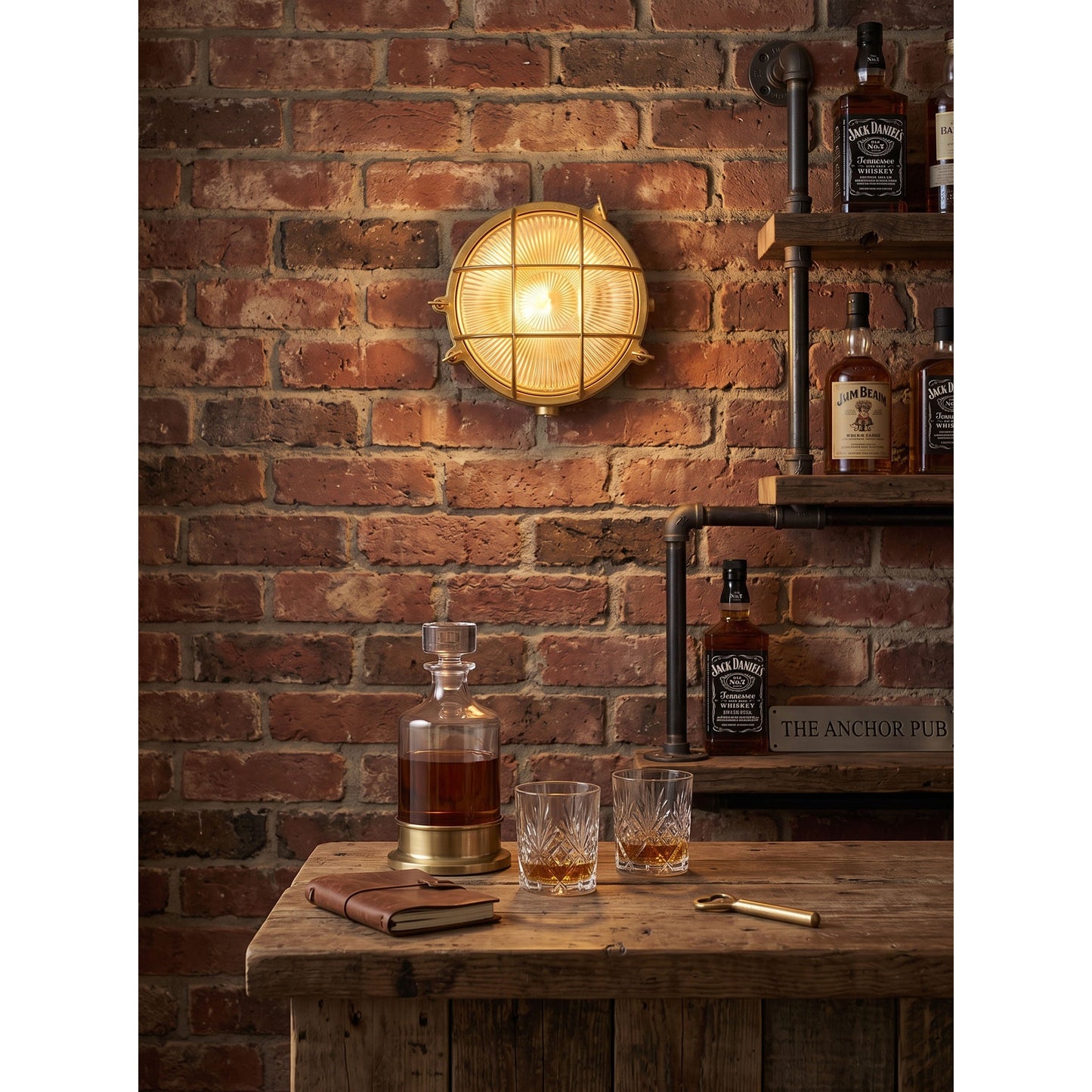 Ilex Brass Bunker Sconce