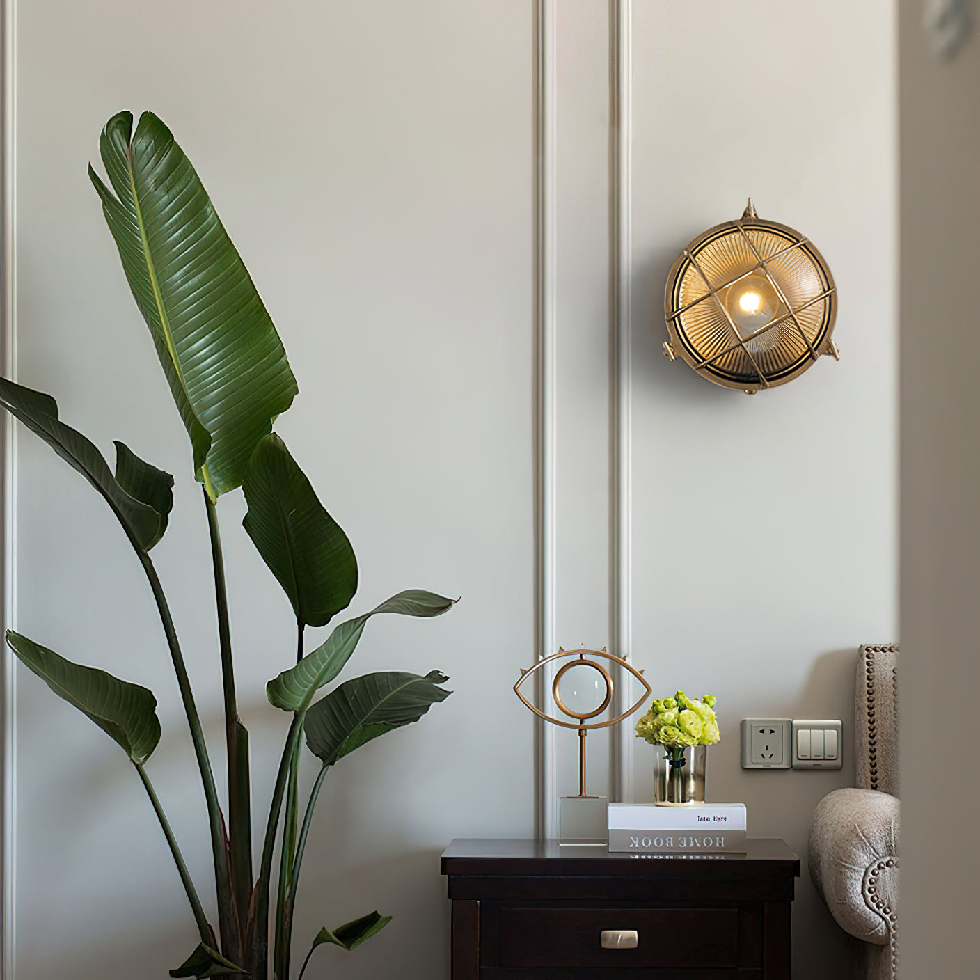Ilex Brass Bunker Sconce