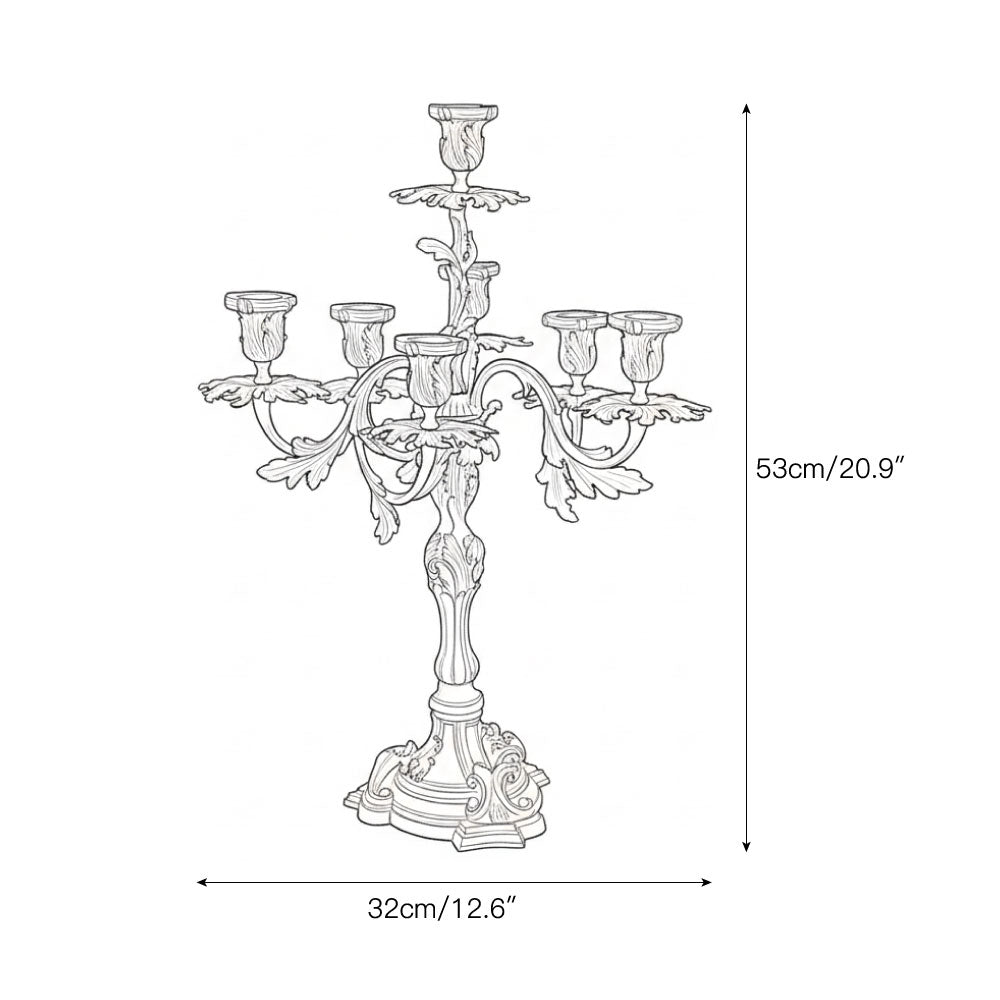Belan Brass Seven-Light Candelabra