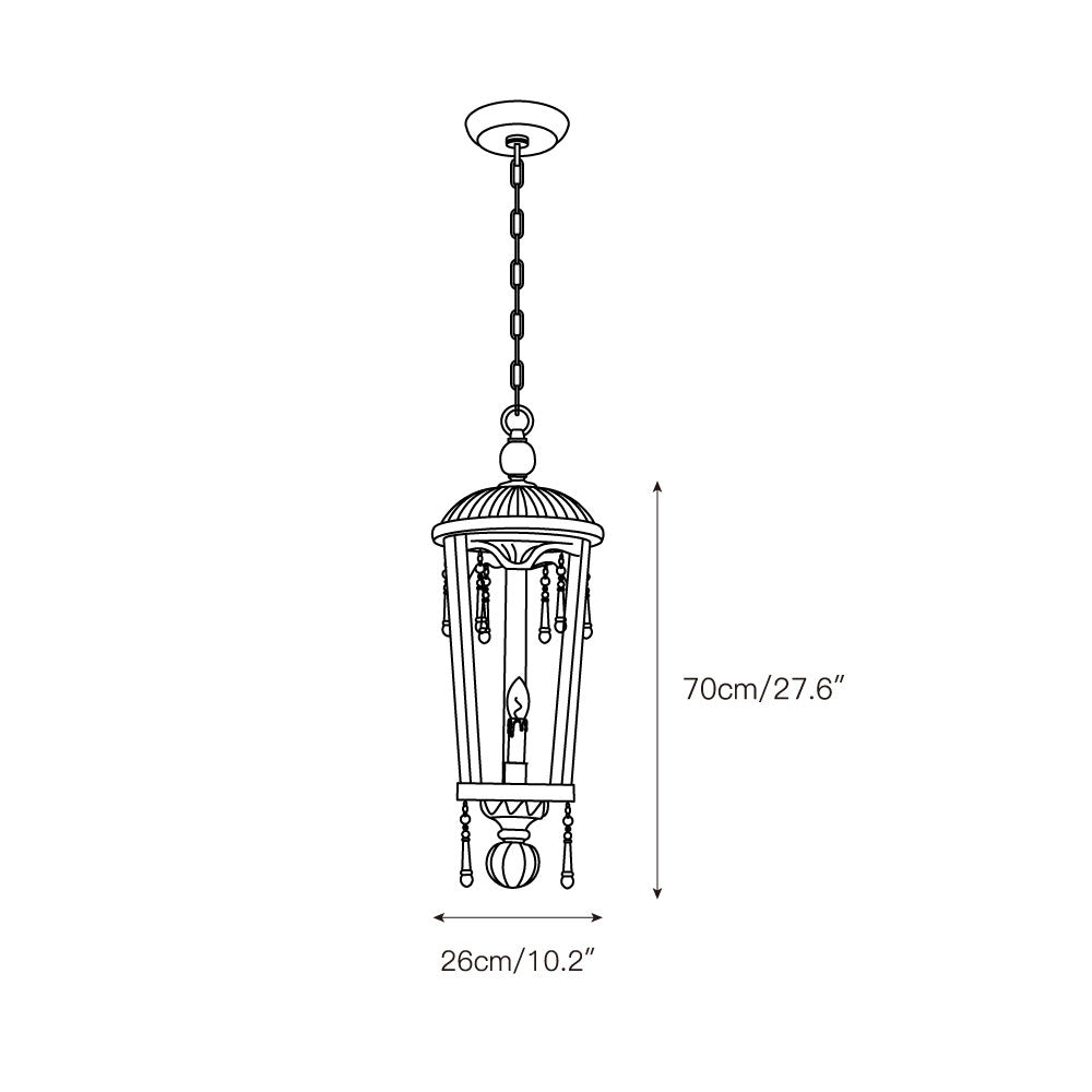 Belan Woodcarving Lantern Pendant Lamp
