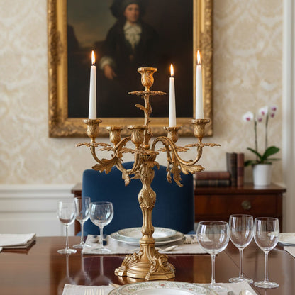 Belan Brass Seven-Light Candelabra