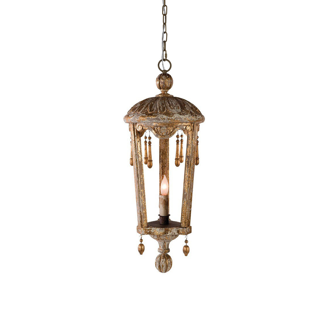 Belan Woodcarving Lantern Pendant Lamp