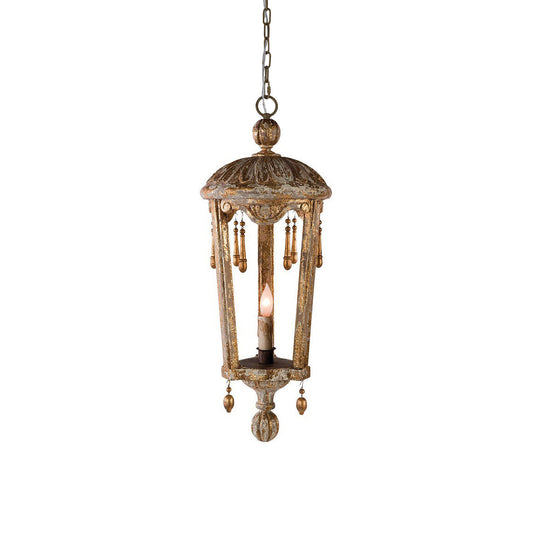 Belan Woodcarving Lantern Pendant Lamp