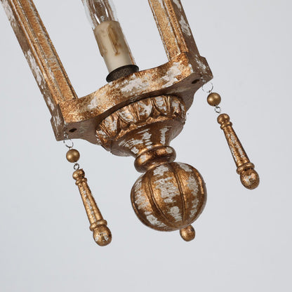 Belan Woodcarving Lantern Pendant Lamp