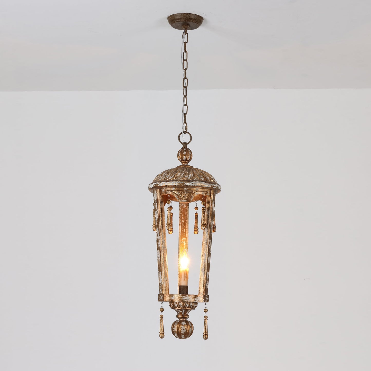 Belan Woodcarving Lantern Pendant Lamp