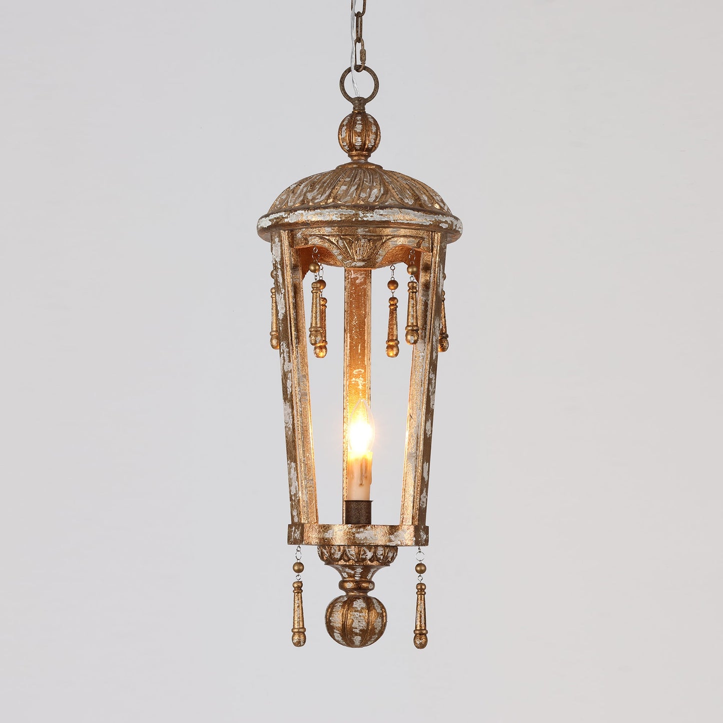 Belan Woodcarving Lantern Pendant Lamp