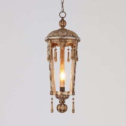 Belan Woodcarving Lantern Pendant Lamp