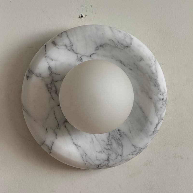 Solene White Marble Wall Sconce