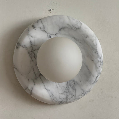 Solene White Marble Wall Sconce