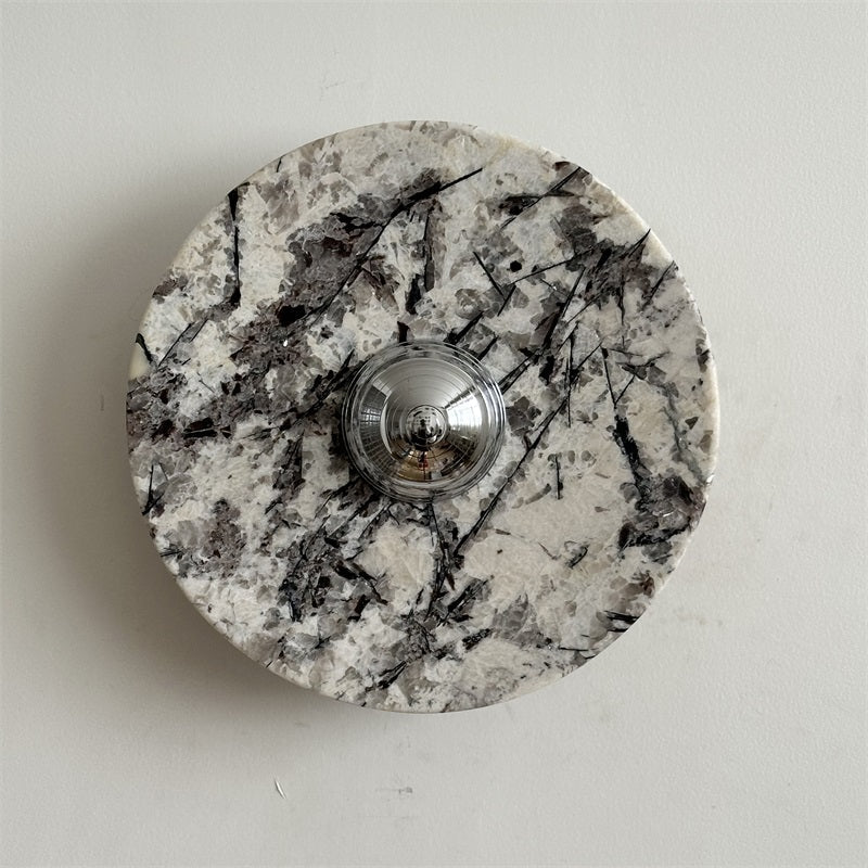 Isolde Round Marble Wall Sconce