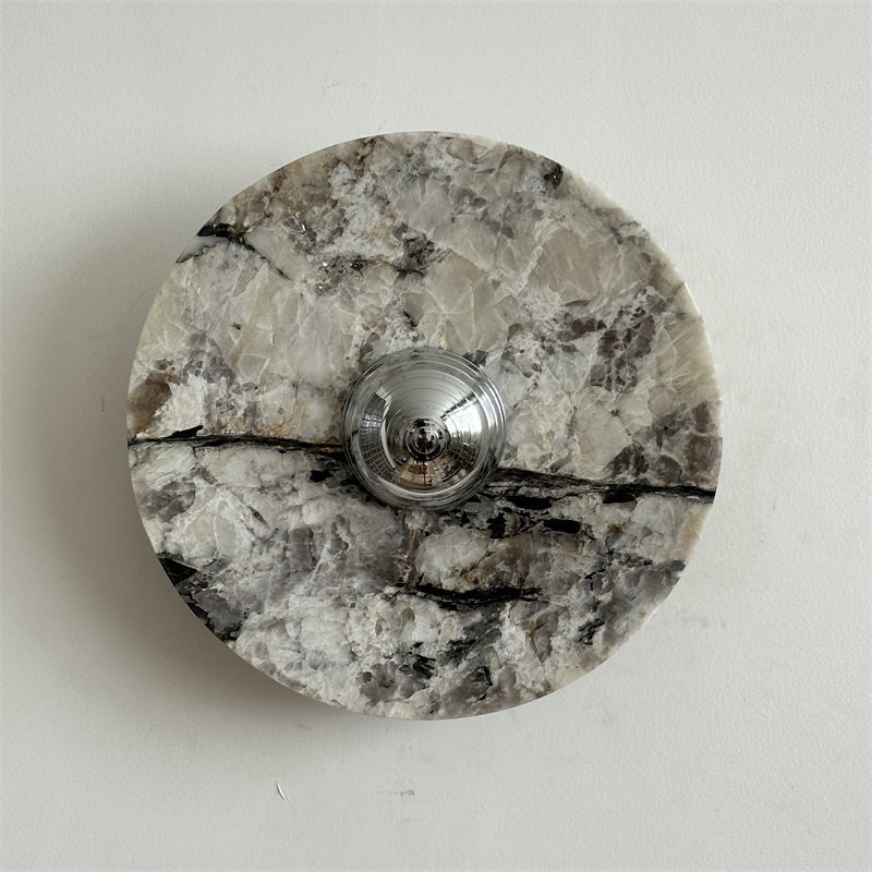 Isolde Round Marble Wall Sconce