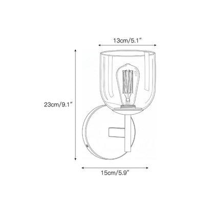 Garrison Glass Wall Sconce