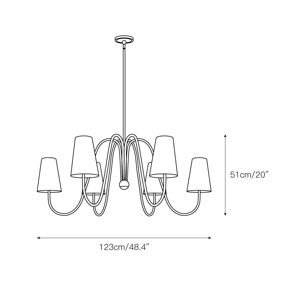 Malachite Curved Chandelier