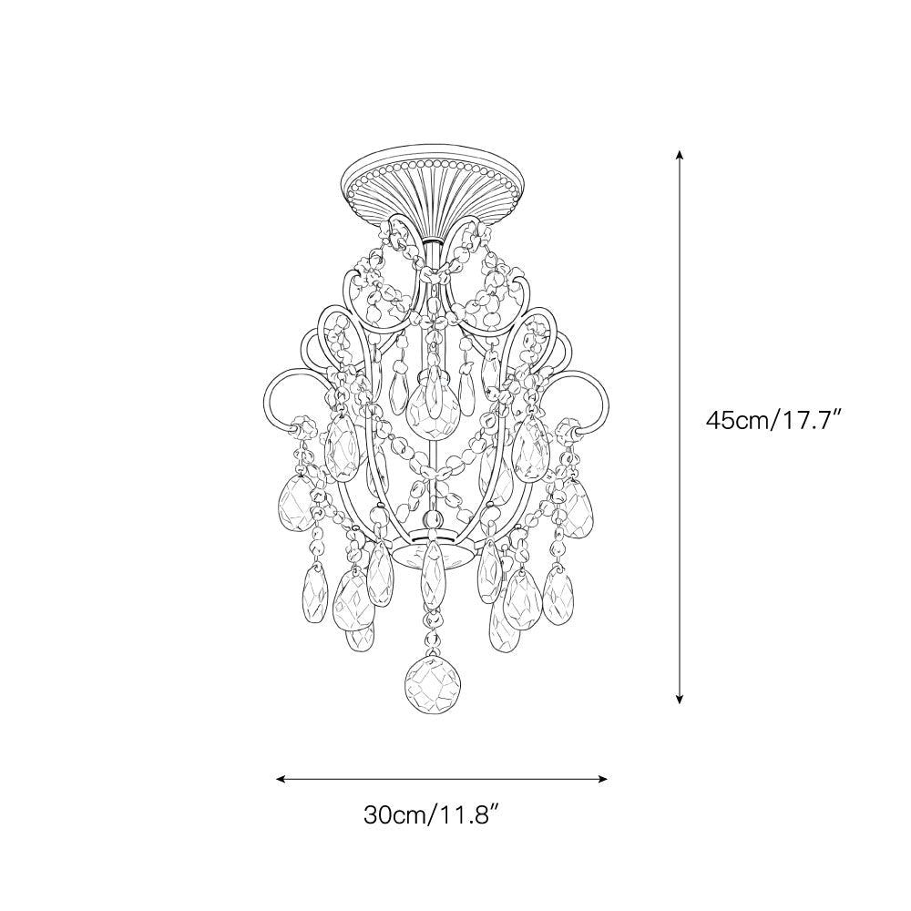 Abersoch Crystal Ceiling Lamp