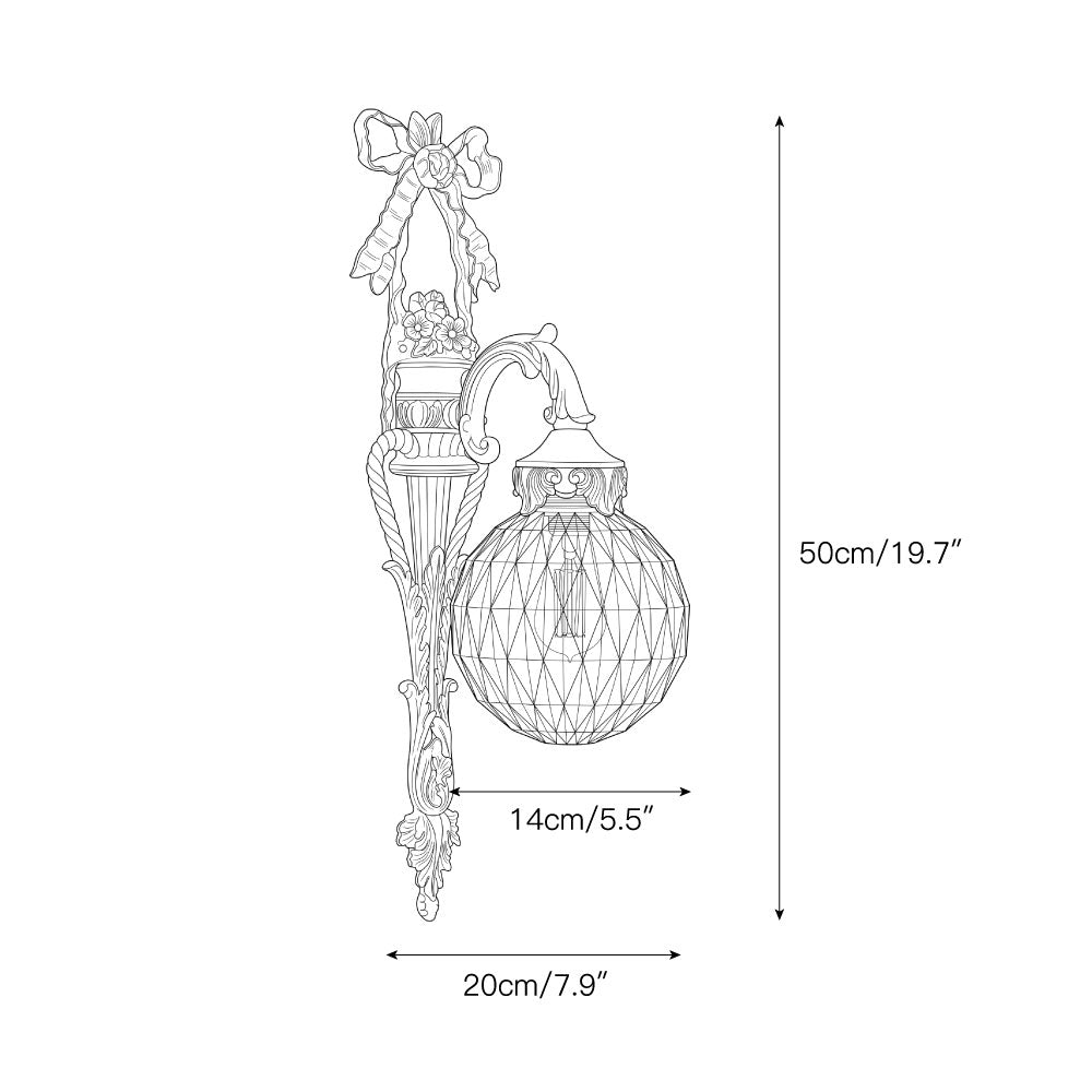 Dagny Classical Brass Wall Sconce