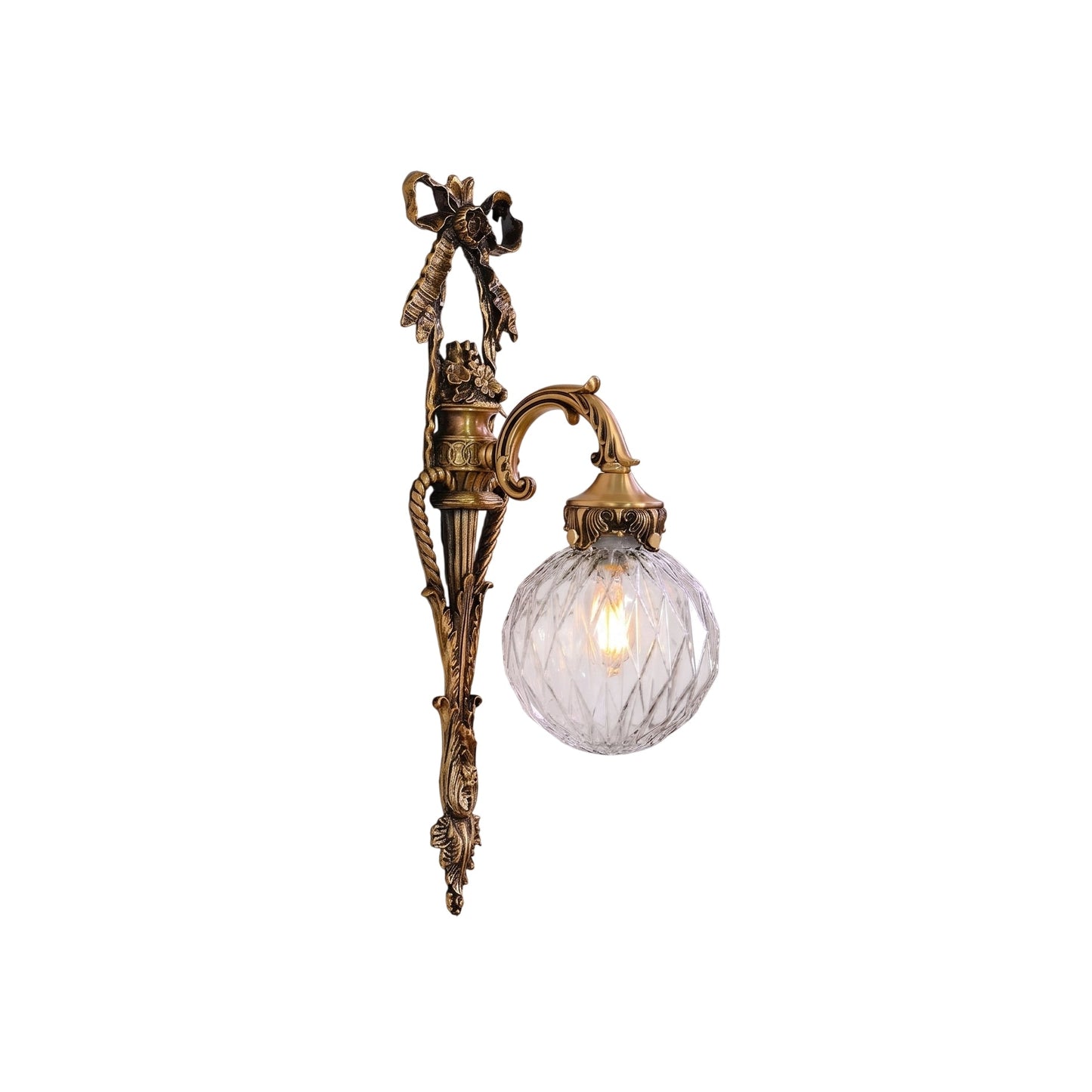 Dagny Classical Brass Wall Sconce