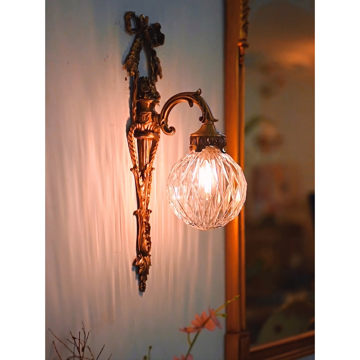 Dagny Classical Brass Wall Sconce