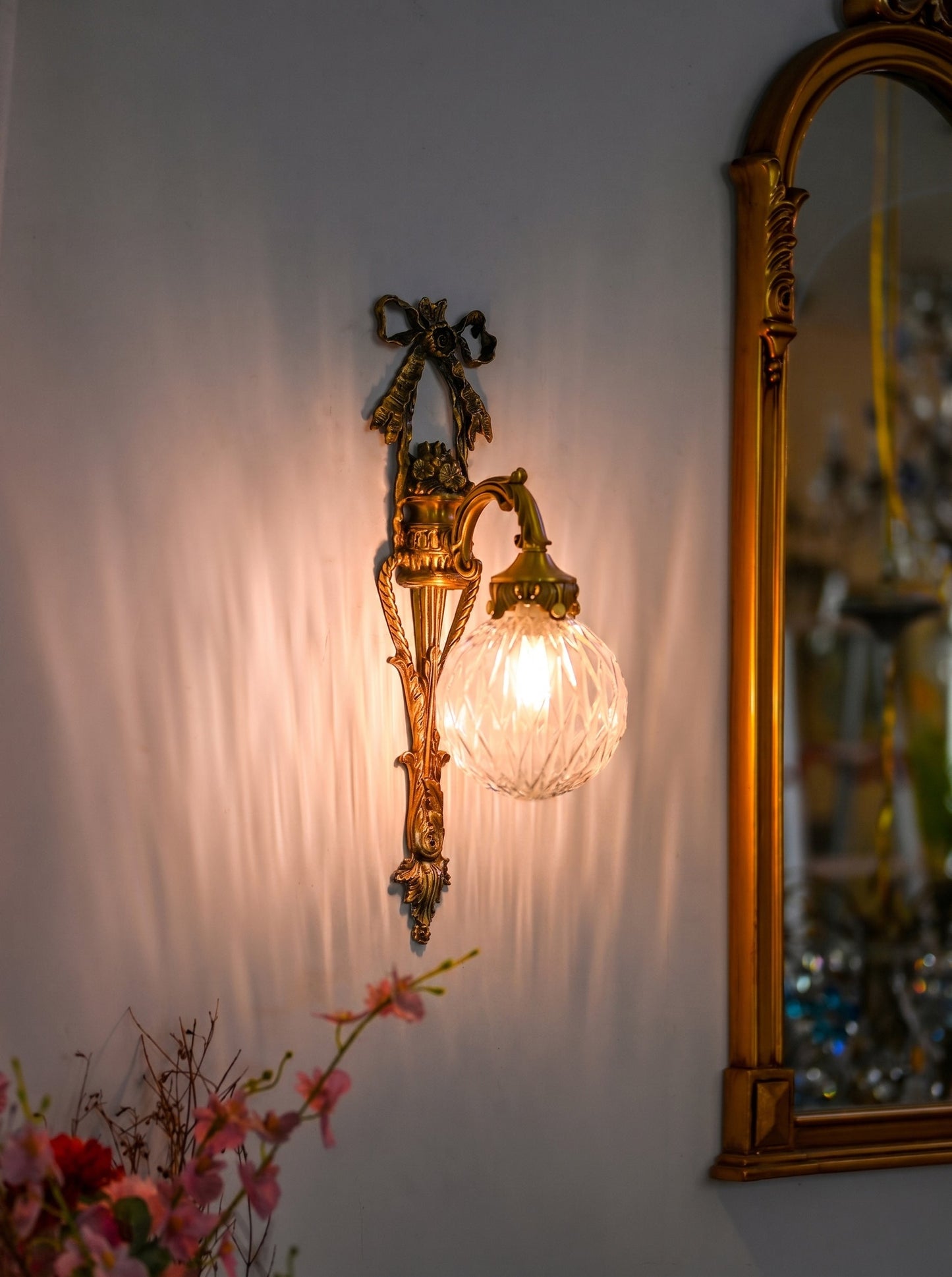 Dagny Classical Brass Wall Sconce