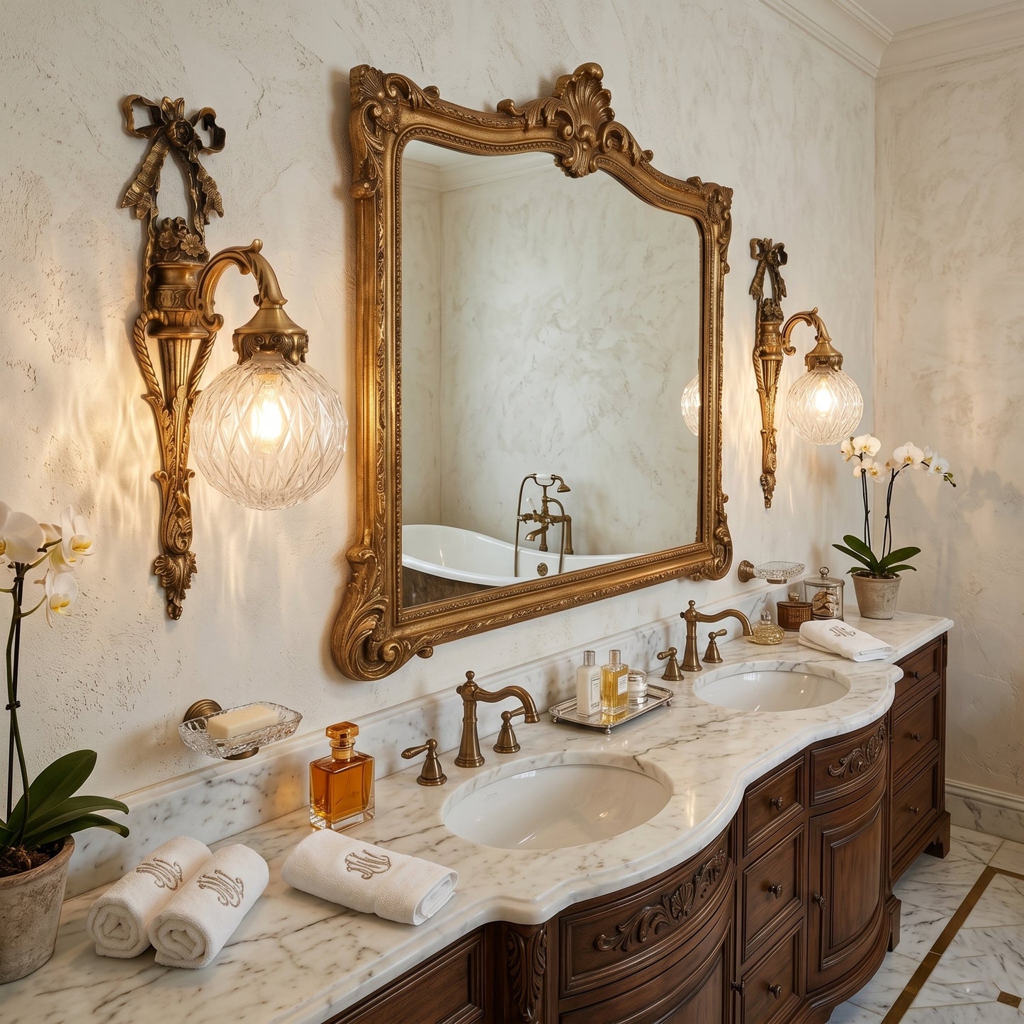 Dagny Classical Brass Wall Sconce
