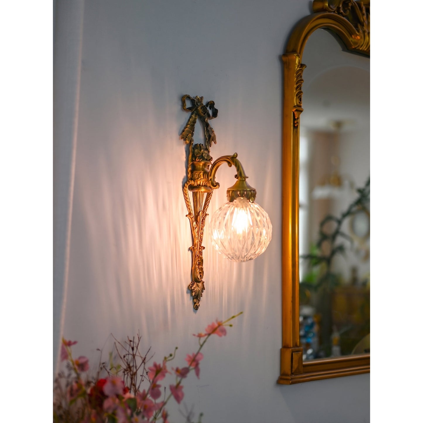 Dagny Classical Brass Wall Sconce