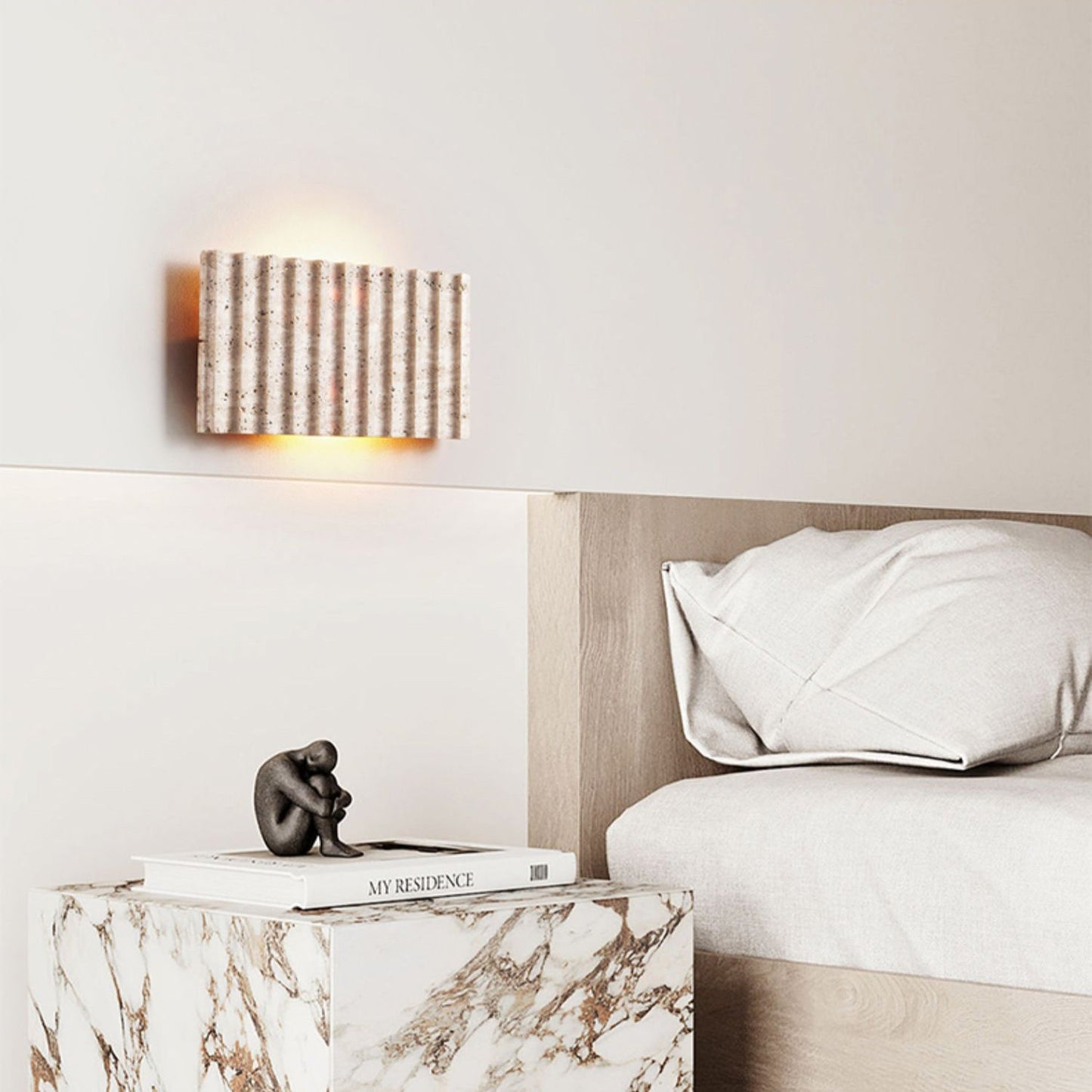 Solis Travertine wall lamp