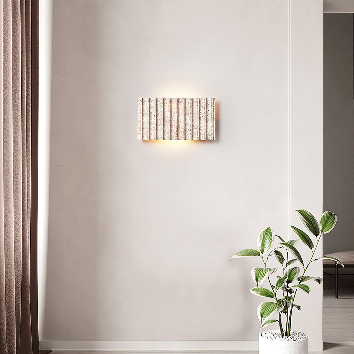 Solis Travertine wall lamp