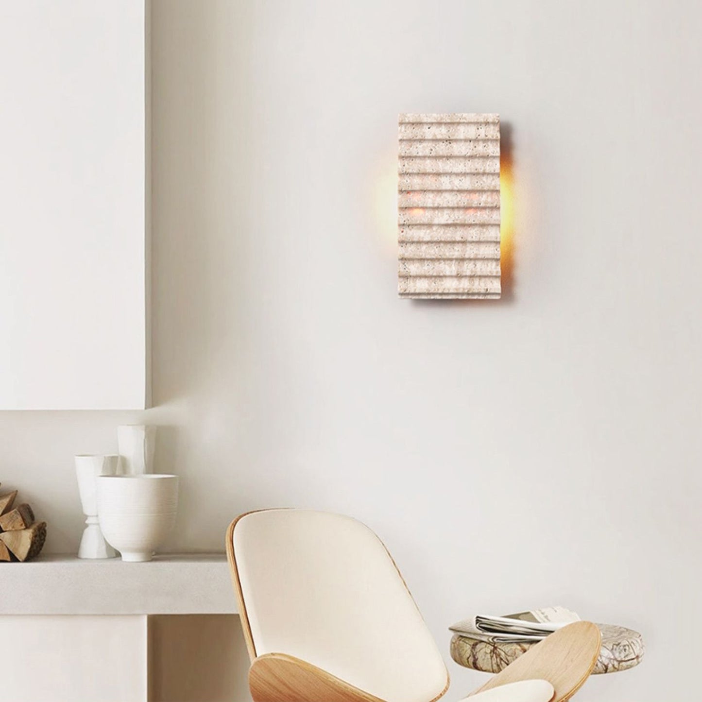 Solis Travertine wall lamp