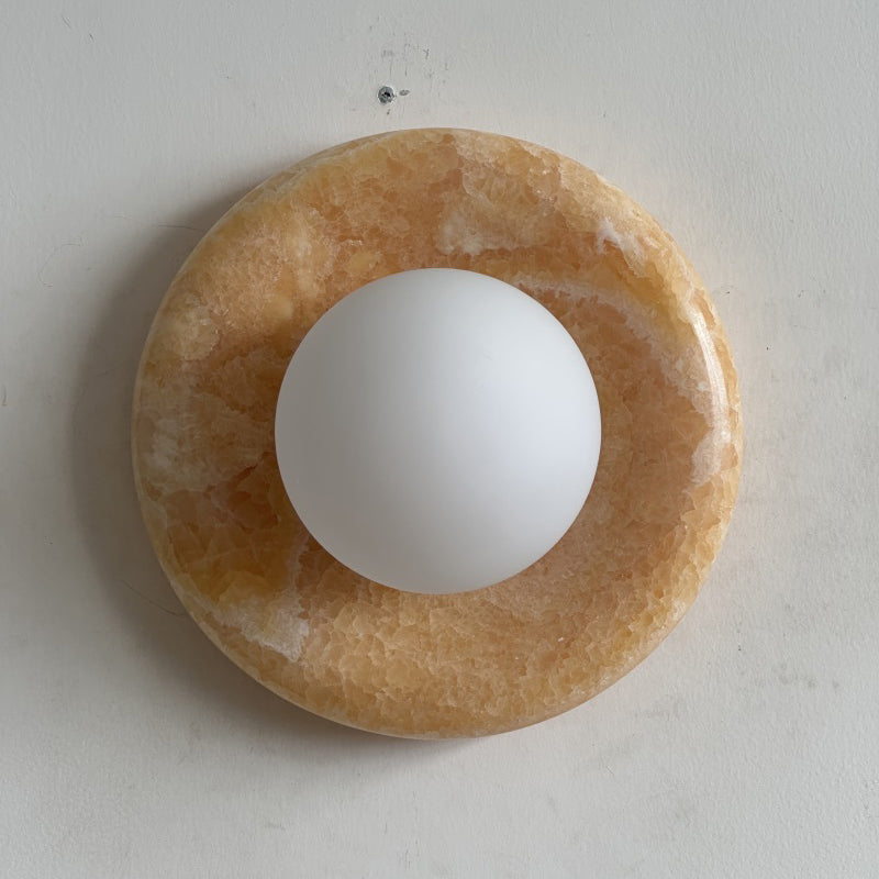 Solene Yellow Onyx Wall Sconce