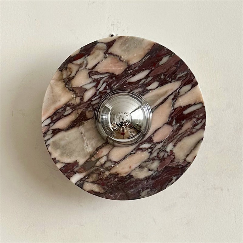 Isolde Round Marble Sconce