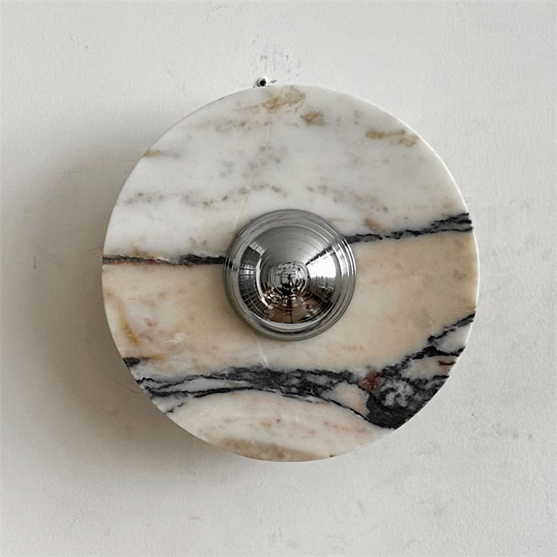 Isolde Round Marble Sconce