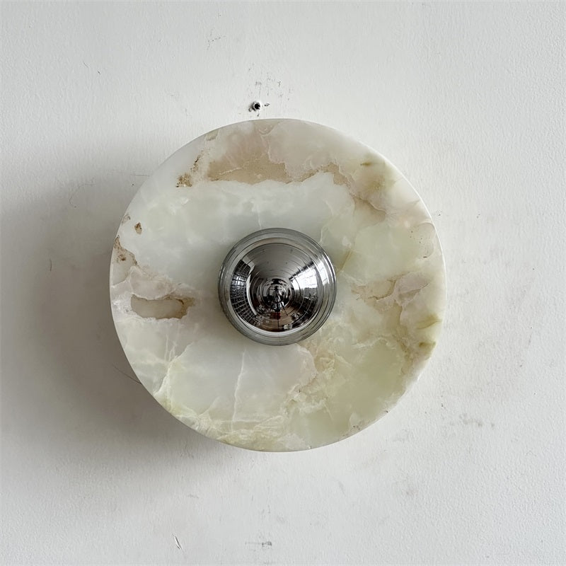 Round Onyx Wall Lamp