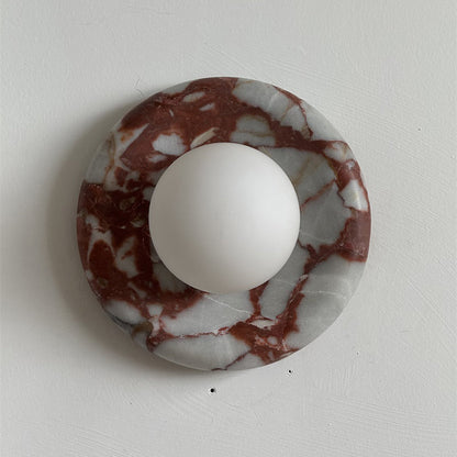 Solene Red Marble Wall Sconce