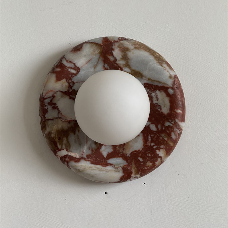 Solene Red Marble Wall Sconce