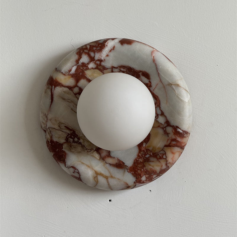 Solene Red Marble Wall Sconce