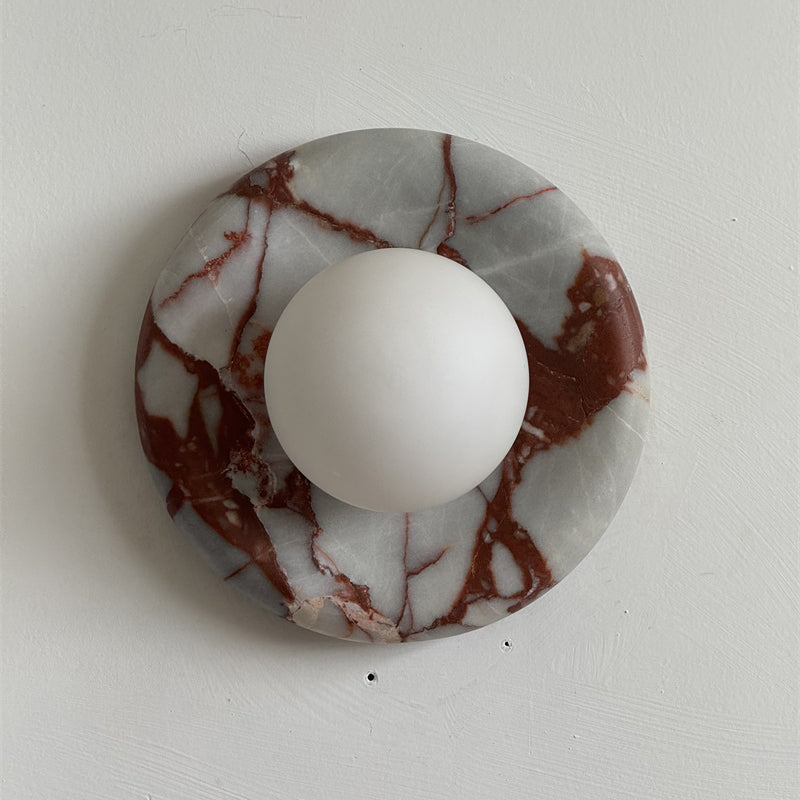 Solene Red Marble Wall Sconce