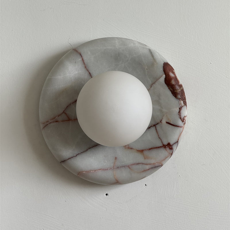Solene Red Marble Wall Sconce
