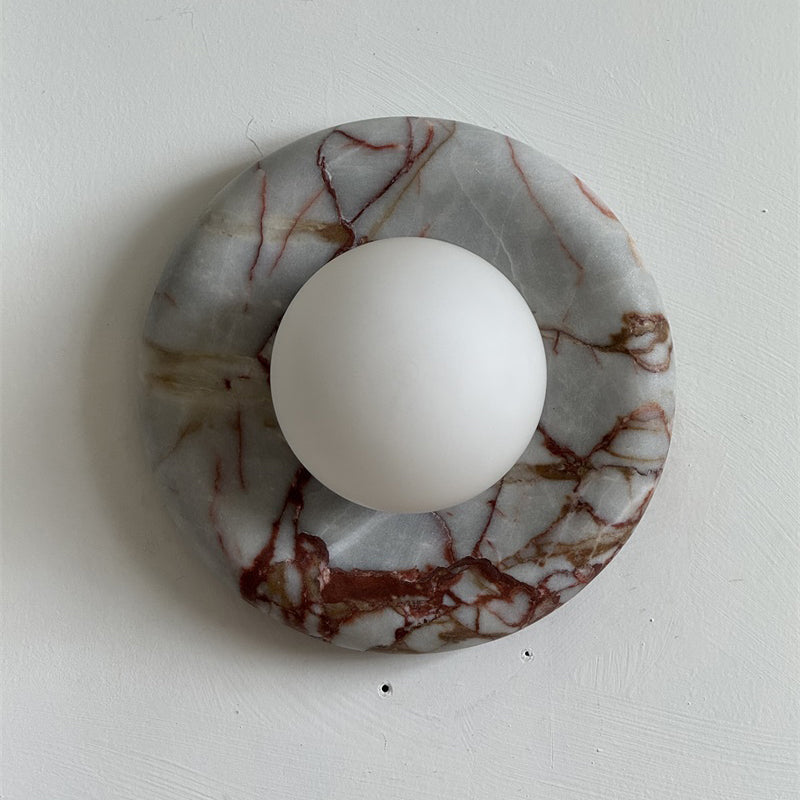 Solene Red Marble Wall Sconce