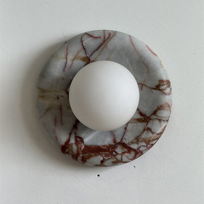 Solene Red Marble Wall Sconce