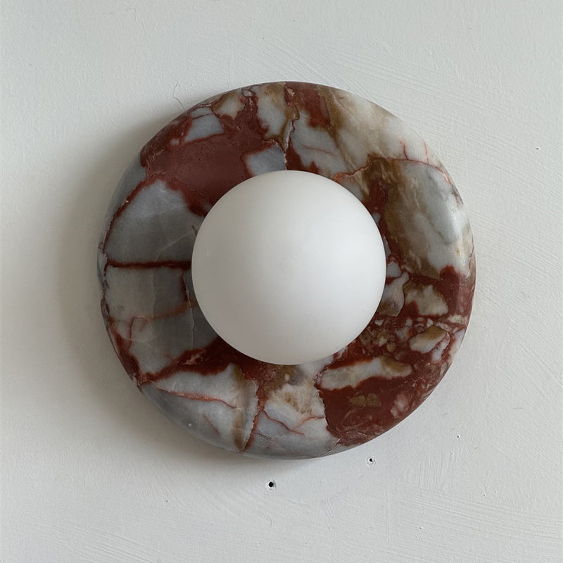 Solene Red Marble Wall Sconce
