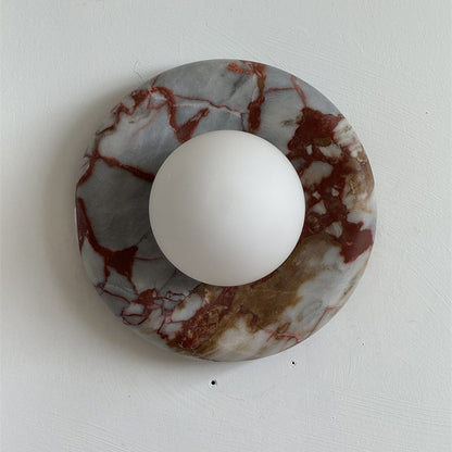 Solene Red Marble Wall Sconce