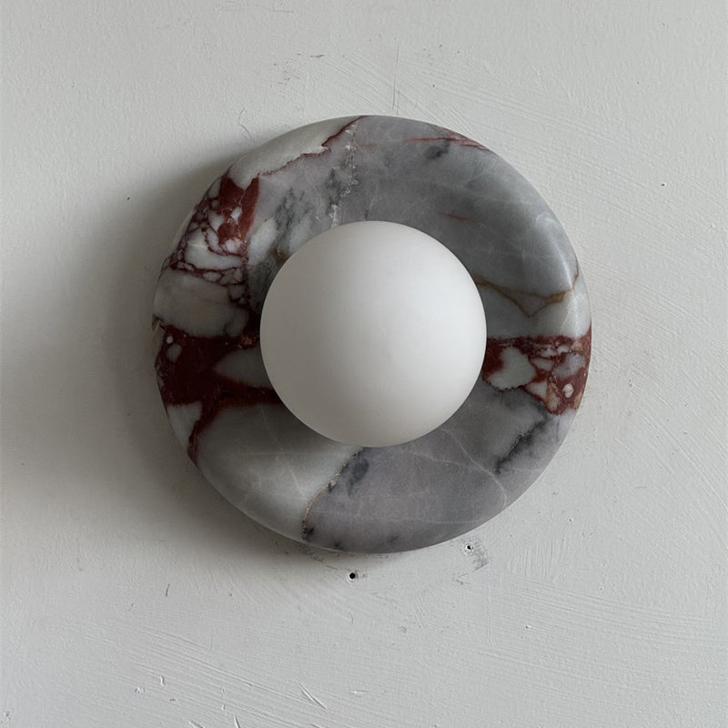 Solene Red Marble Wall Sconce