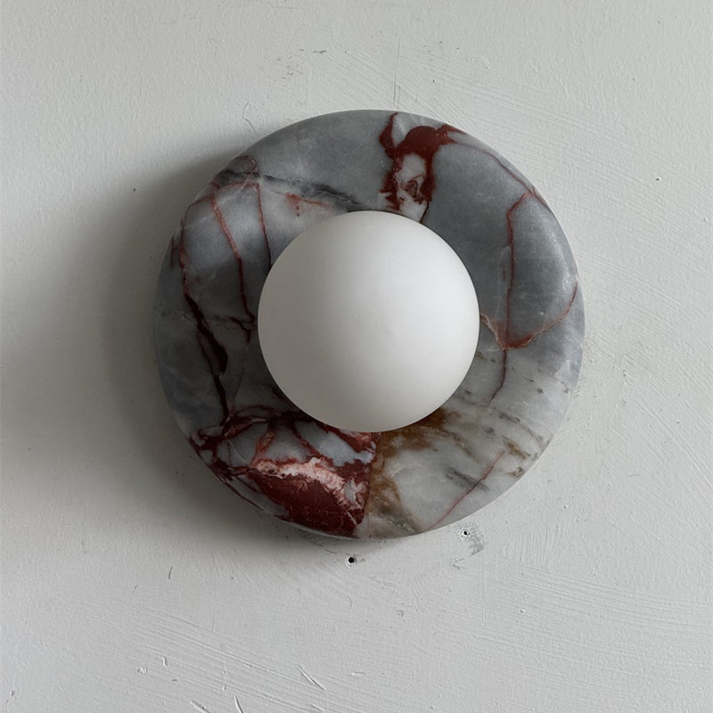 Solene Red Marble Wall Sconce