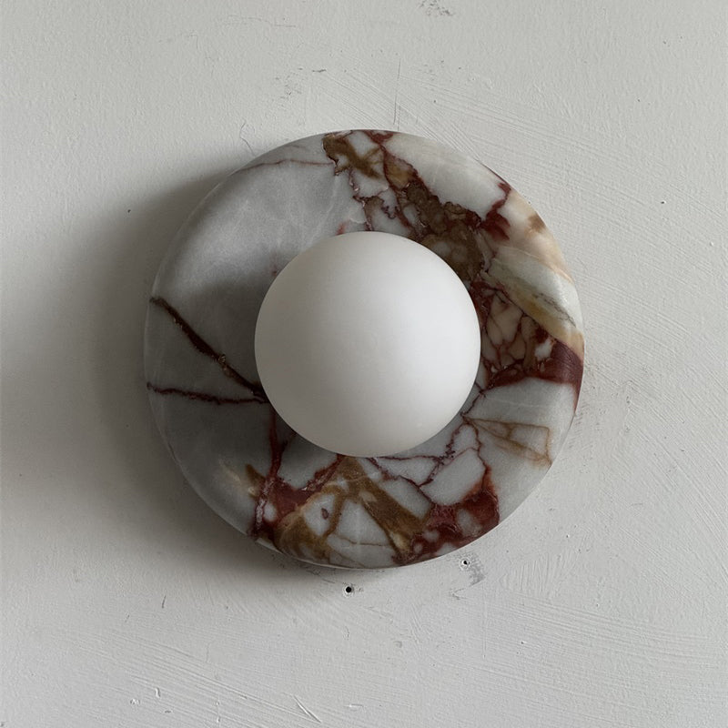 Solene Red Marble Wall Sconce