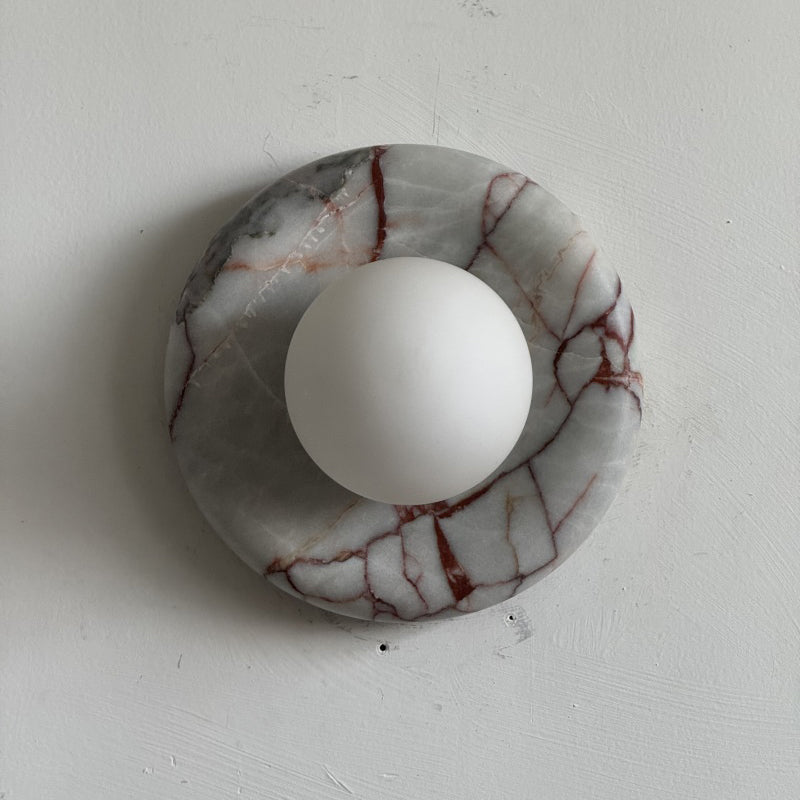 Solene Red Marble Wall Sconce