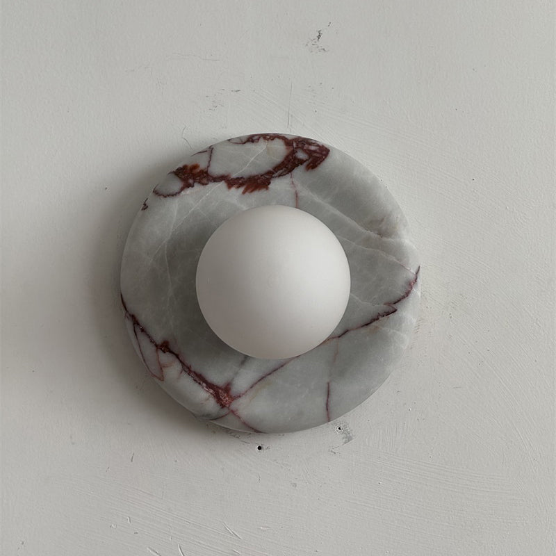 Solene Red Marble Wall Sconce
